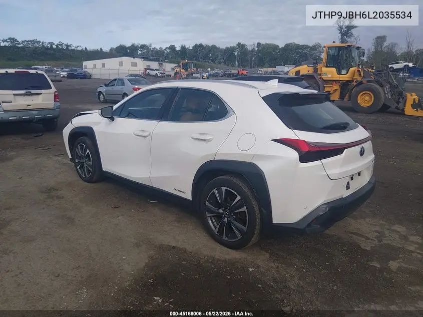 2020 Lexus Ux 250H VIN: JTHP9JBH6L2035534 Lot: 45168006