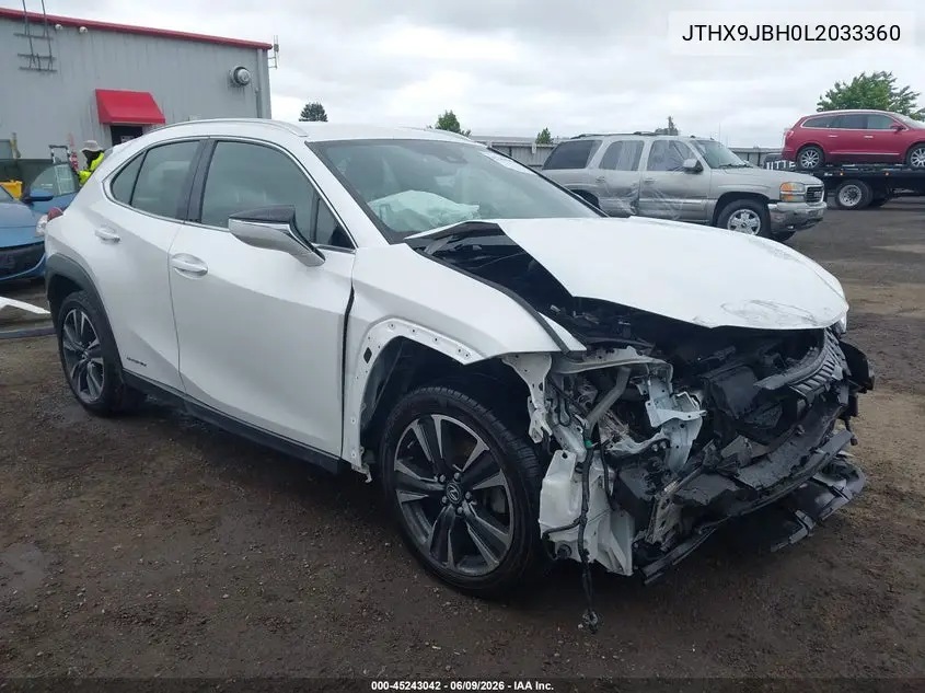 2020 Lexus Ux 250H VIN: JTHX9JBH0L2033360 Lot: 45243042