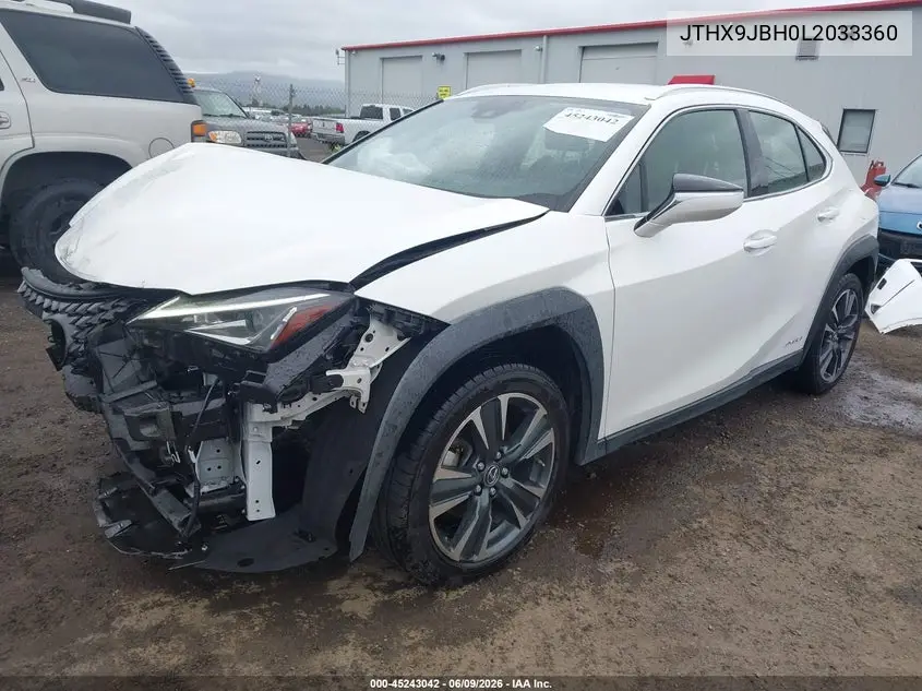 2020 Lexus Ux 250H VIN: JTHX9JBH0L2033360 Lot: 45243042