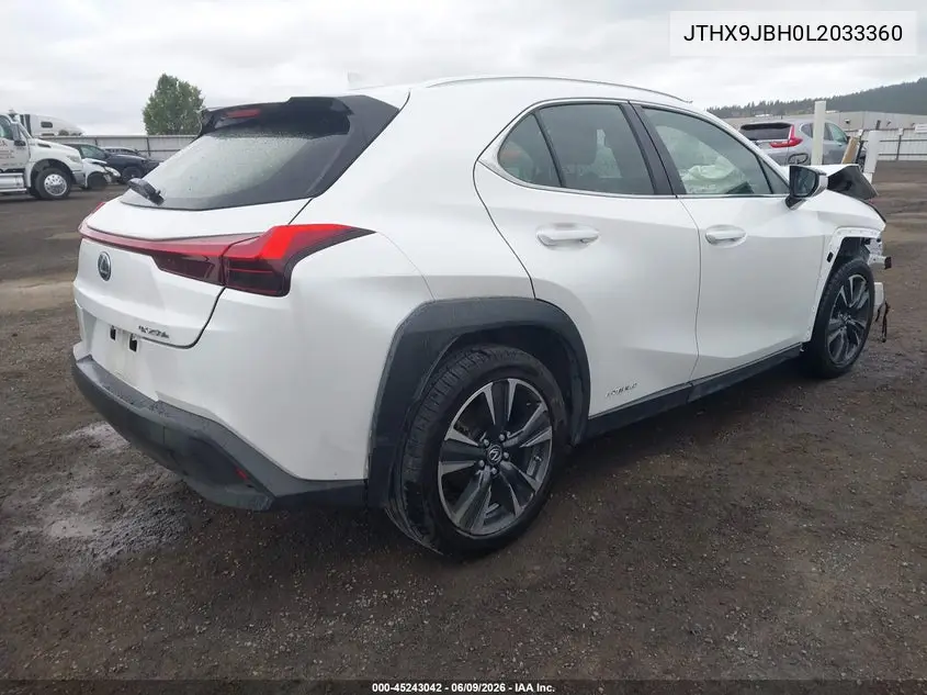 2020 Lexus Ux 250H VIN: JTHX9JBH0L2033360 Lot: 45243042