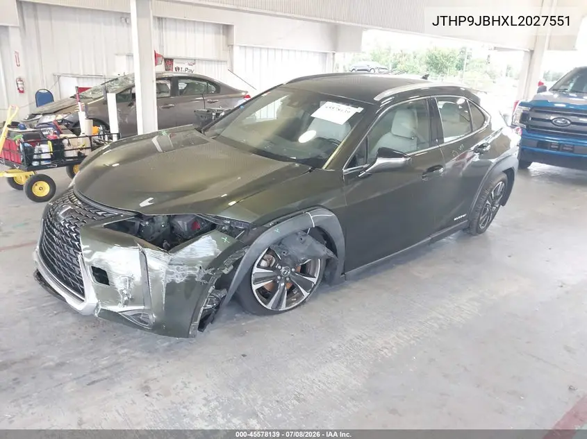 2020 Lexus Ux 250H VIN: JTHP9JBHXL2027551 Lot: 45578139