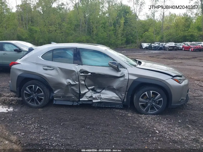 2021 Lexus Ux 250H VIN: JTHP9JBH0M2040357 Lot: 45093236