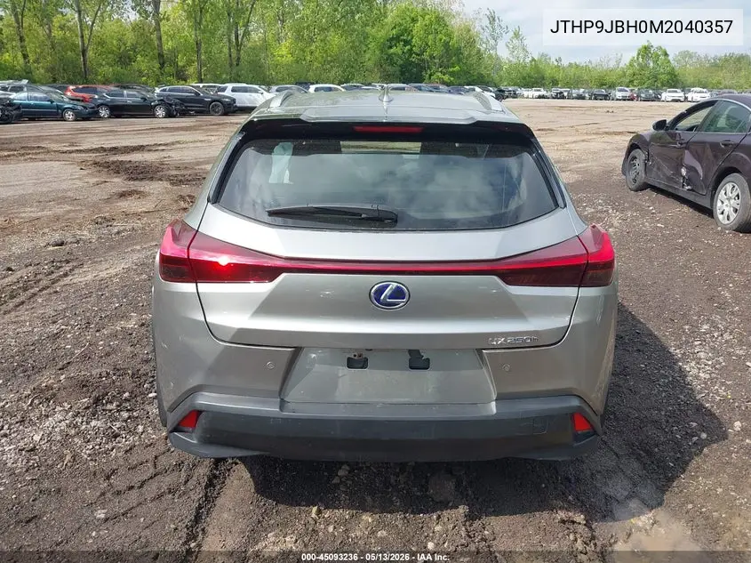 2021 Lexus Ux 250H VIN: JTHP9JBH0M2040357 Lot: 45093236
