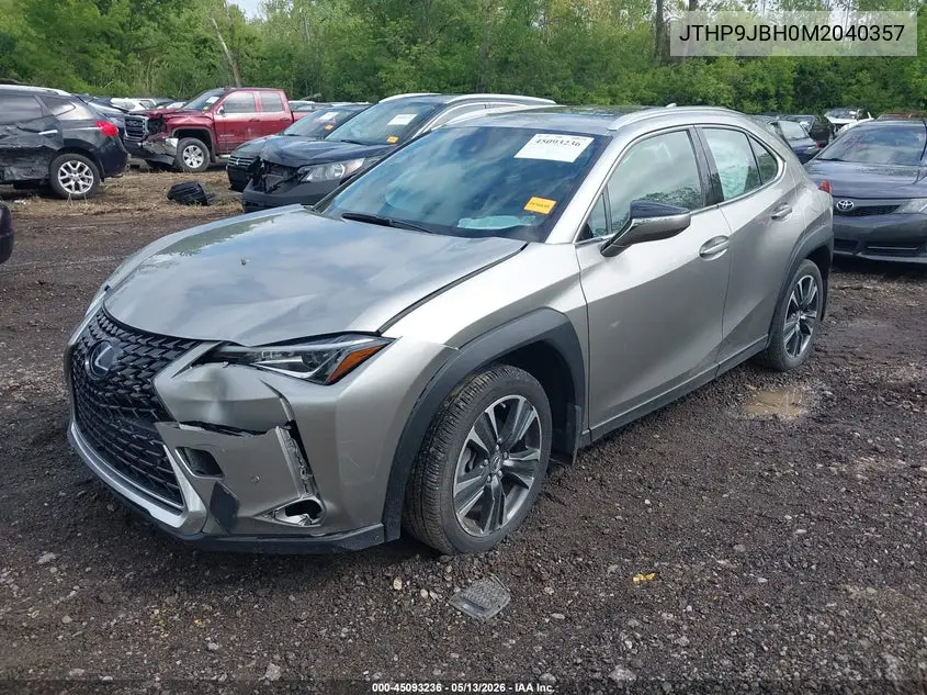 2021 Lexus Ux 250H VIN: JTHP9JBH0M2040357 Lot: 45093236