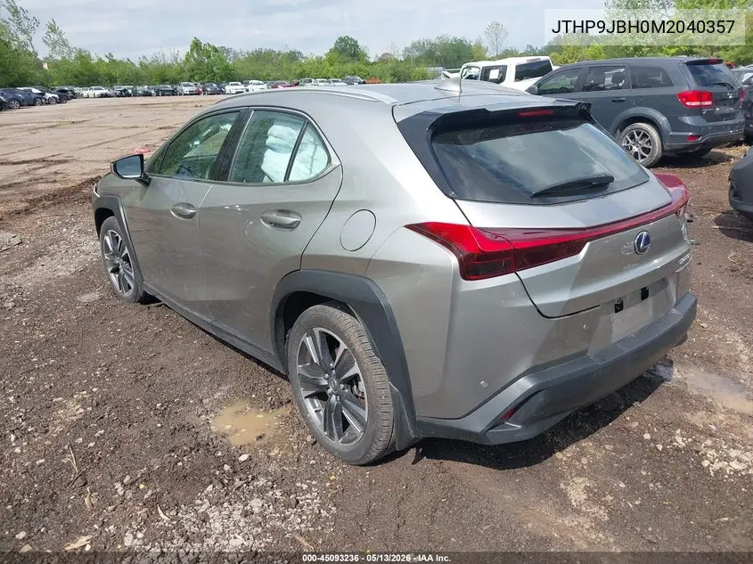 2021 Lexus Ux 250H VIN: JTHP9JBH0M2040357 Lot: 45093236