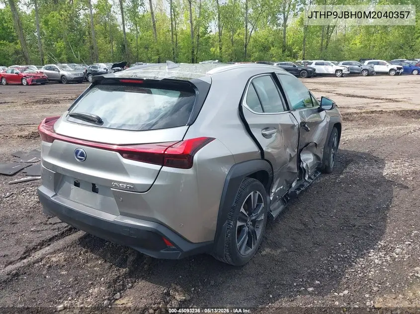 2021 Lexus Ux 250H VIN: JTHP9JBH0M2040357 Lot: 45093236