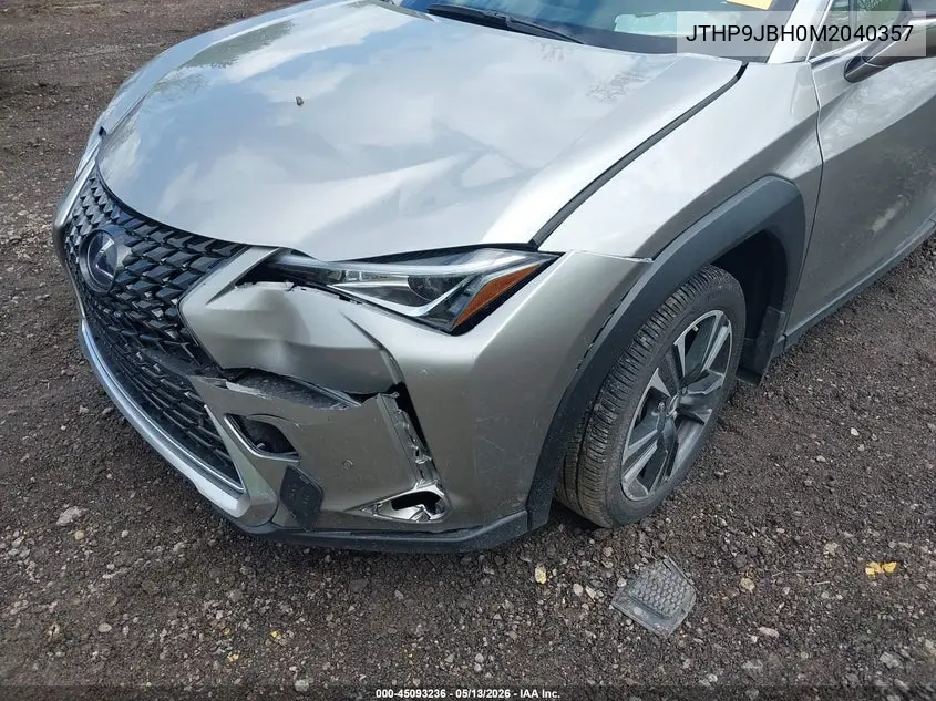 2021 Lexus Ux 250H VIN: JTHP9JBH0M2040357 Lot: 45093236
