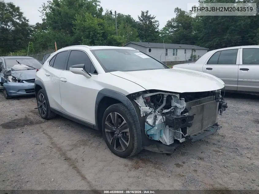 2021 Lexus Ux 200 VIN: JTHP3JBH2M2043519 Lot: 45386088