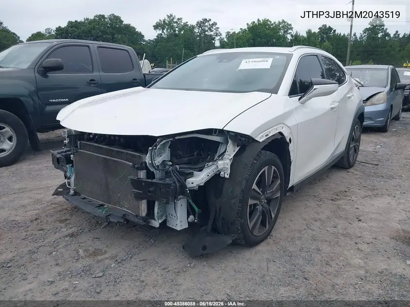 2021 Lexus Ux 200 VIN: JTHP3JBH2M2043519 Lot: 45386088