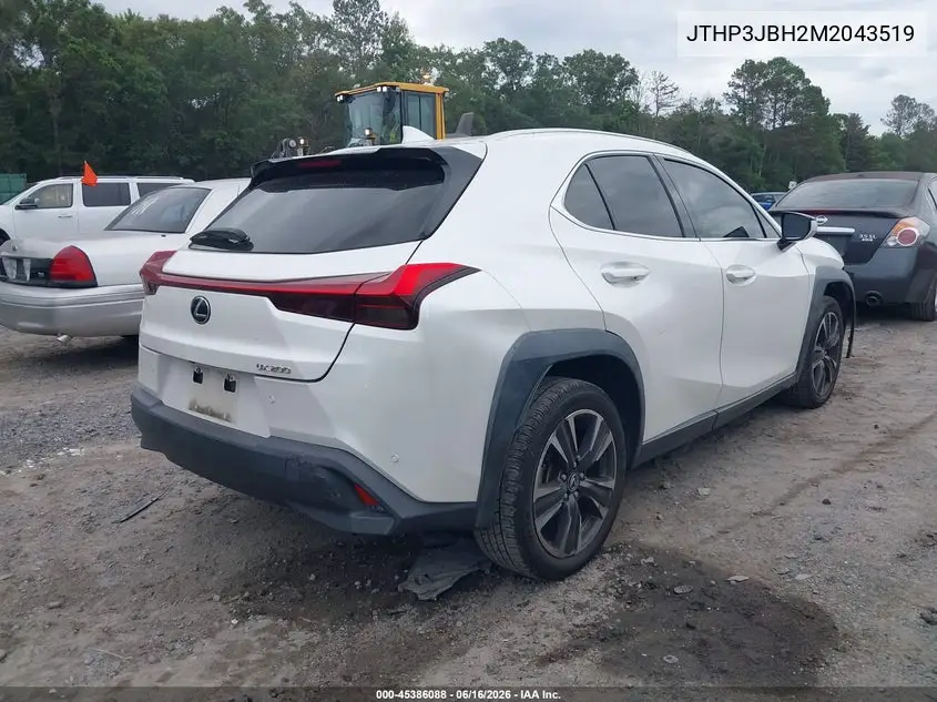 2021 Lexus Ux 200 VIN: JTHP3JBH2M2043519 Lot: 45386088
