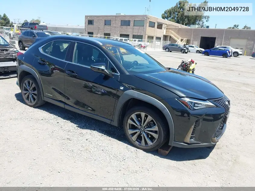 2021 Lexus Ux 250H F Sport VIN: JTHE9JBH0M2049728 Lot: 45516456