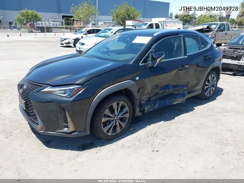 2021 Lexus Ux 250H F Sport VIN: JTHE9JBH0M2049728 Lot: 45516456