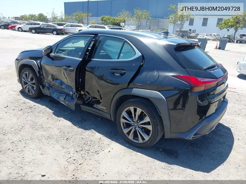 2021 Lexus Ux 250H F Sport VIN: JTHE9JBH0M2049728 Lot: 45516456