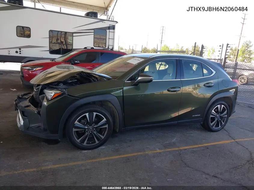 2022 Lexus Ux 250H VIN: JTHX9JBH6N2060484 Lot: 44643968
