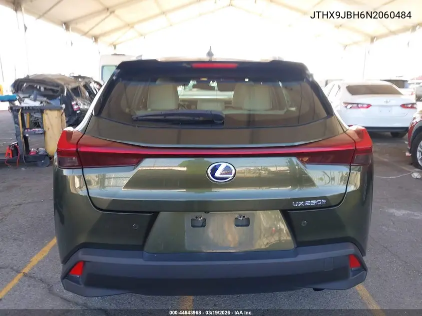 2022 Lexus Ux 250H VIN: JTHX9JBH6N2060484 Lot: 44643968