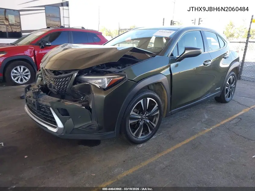 2022 Lexus Ux 250H VIN: JTHX9JBH6N2060484 Lot: 44643968