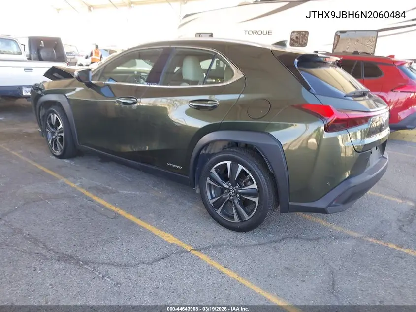 2022 Lexus Ux 250H VIN: JTHX9JBH6N2060484 Lot: 44643968