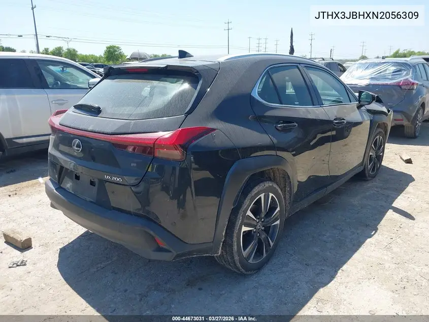 2022 Lexus Ux 200 Base/200 F Sport/200 Luxury VIN: JTHX3JBHXN2056309 Lot: 44673031