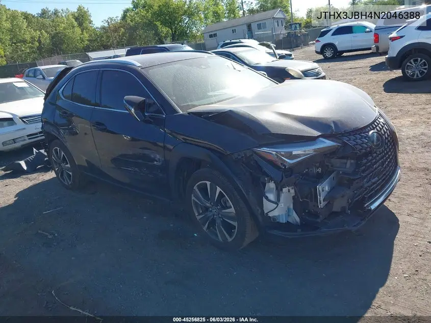 2022 Lexus Ux 200 VIN: JTHX3JBH4N2046388 Lot: 45256825
