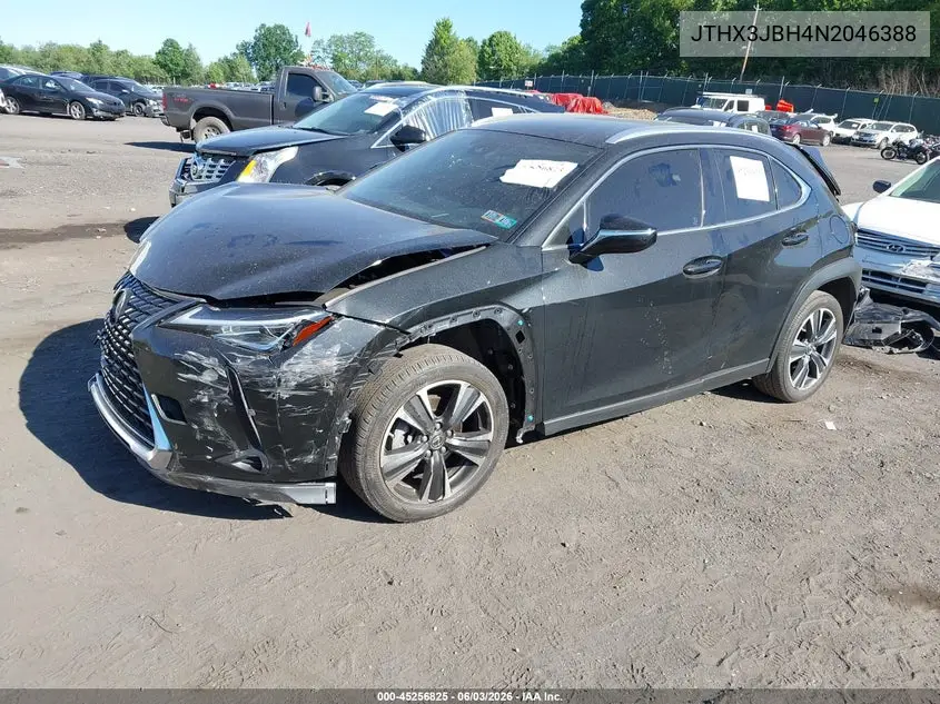 2022 Lexus Ux 200 VIN: JTHX3JBH4N2046388 Lot: 45256825
