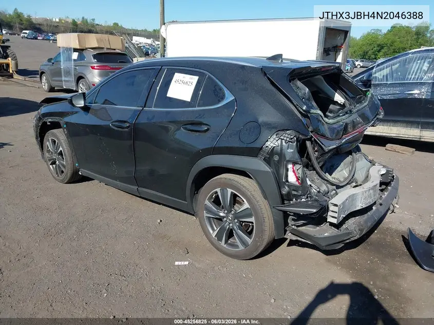 2022 Lexus Ux 200 VIN: JTHX3JBH4N2046388 Lot: 45256825