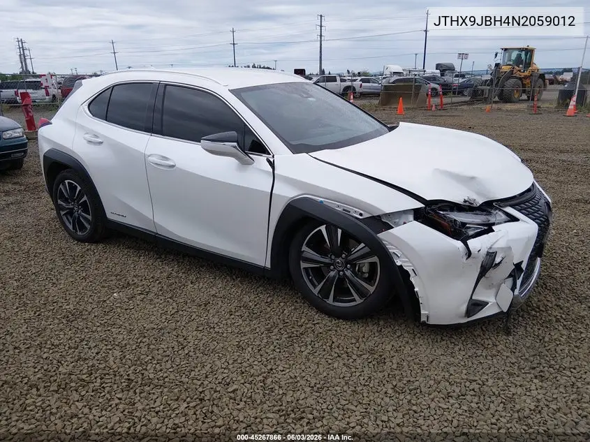 2022 Lexus Ux 250H VIN: JTHX9JBH4N2059012 Lot: 45267866