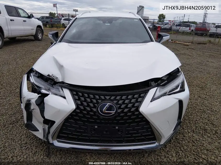 2022 Lexus Ux 250H VIN: JTHX9JBH4N2059012 Lot: 45267866