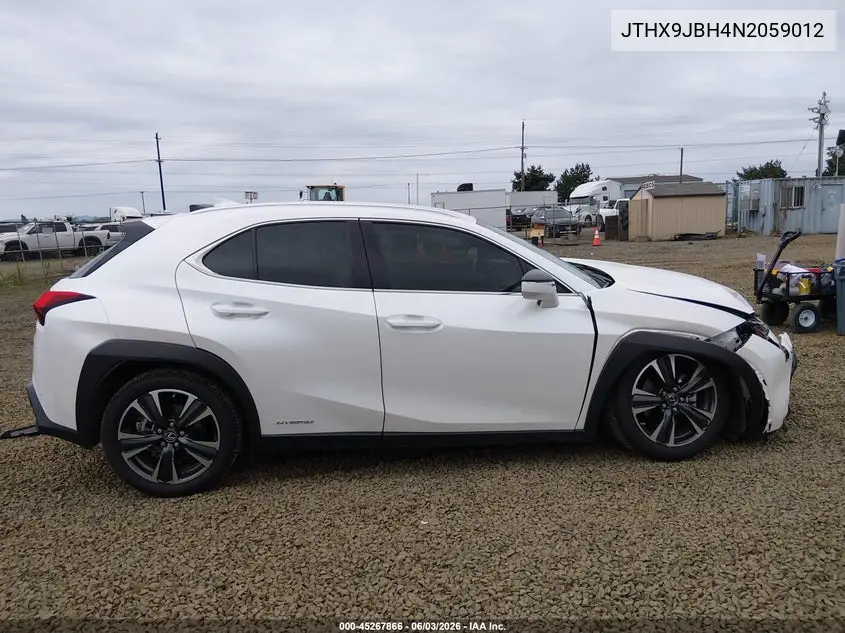 2022 Lexus Ux 250H VIN: JTHX9JBH4N2059012 Lot: 45267866