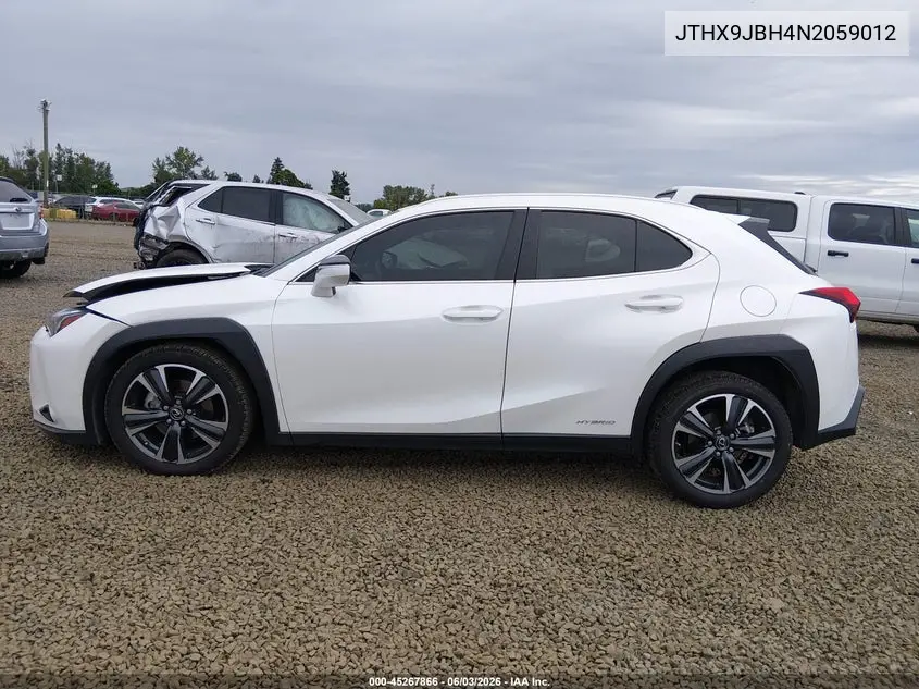 2022 Lexus Ux 250H VIN: JTHX9JBH4N2059012 Lot: 45267866