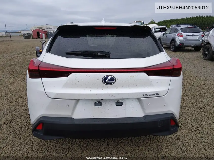 2022 Lexus Ux 250H VIN: JTHX9JBH4N2059012 Lot: 45267866