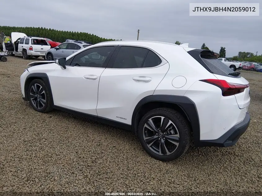 2022 Lexus Ux 250H VIN: JTHX9JBH4N2059012 Lot: 45267866