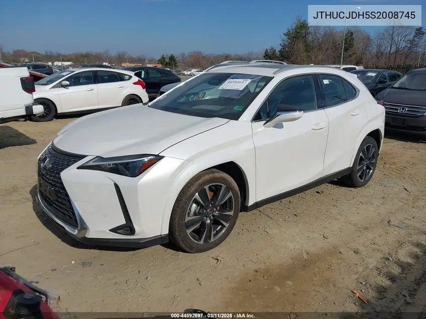 2025 Lexus Ux 300H Premium VIN: JTHUCJDH5S2008745 Lot: 44592697