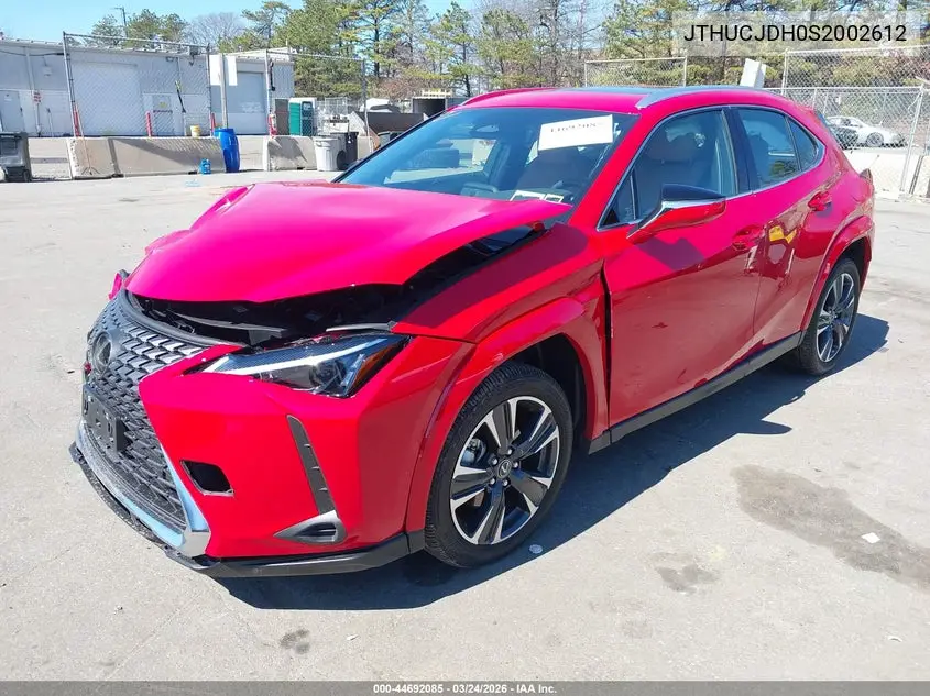 2025 Lexus Ux 300H Premium VIN: JTHUCJDH0S2002612 Lot: 44692085