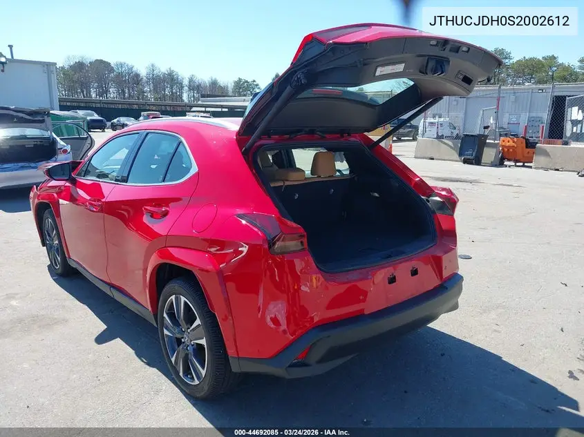 2025 Lexus Ux 300H Premium VIN: JTHUCJDH0S2002612 Lot: 44692085