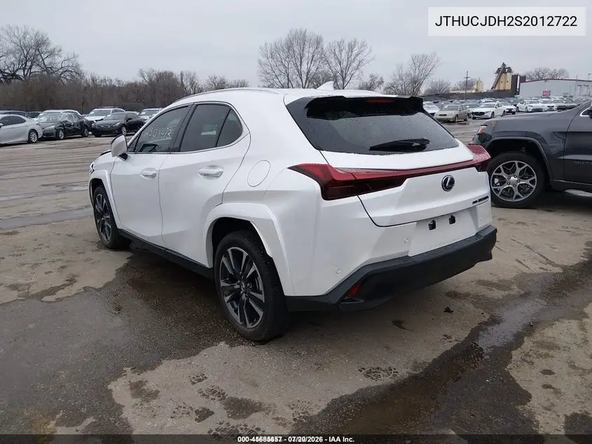 2025 Lexus Ux 300H Premium VIN: JTHUCJDH2S2012722 Lot: 45685657
