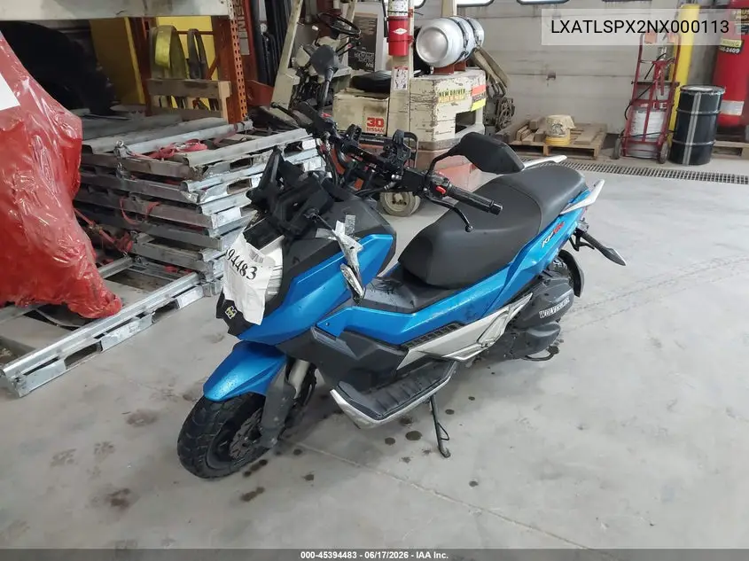 2022 Lifan Kpv VIN: LXATLSPX2NX000113 Lot: 45394483