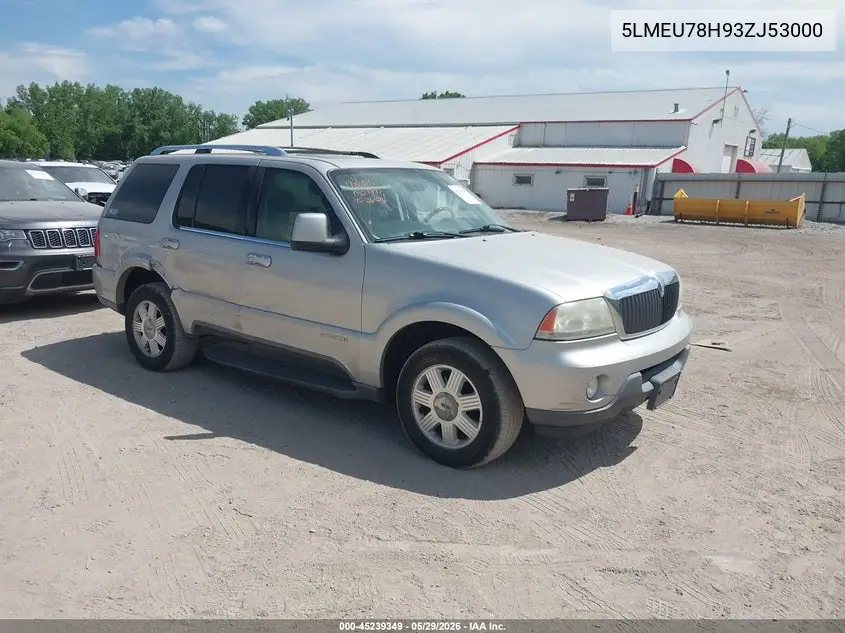 2003 Lincoln Aviator VIN: 5LMEU78H93ZJ53000 Lot: 45239349