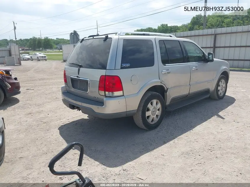 2003 Lincoln Aviator VIN: 5LMEU78H93ZJ53000 Lot: 45239349