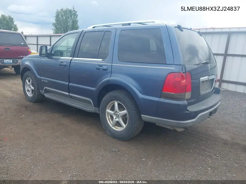 2003 Lincoln Aviator VIN: 5LMEU88HX3ZJ24837 Lot: 45286303