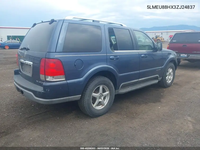 2003 Lincoln Aviator VIN: 5LMEU88HX3ZJ24837 Lot: 45286303