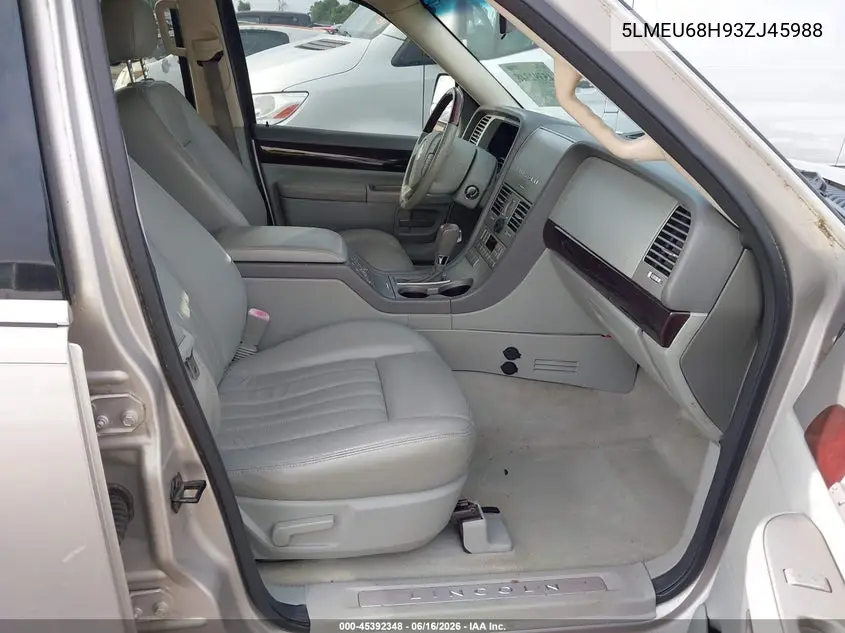 2003 Lincoln Aviator VIN: 5LMEU68H93ZJ45988 Lot: 45392348