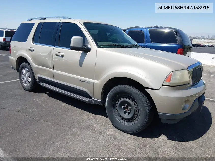 2004 Lincoln Aviator VIN: 5LMEU68H94ZJ53915 Lot: 45122184