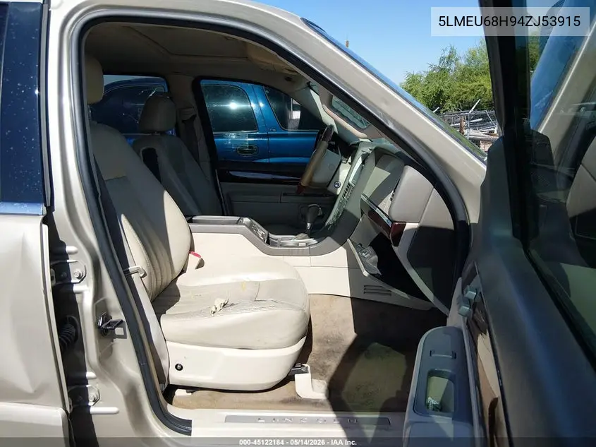 2004 Lincoln Aviator VIN: 5LMEU68H94ZJ53915 Lot: 45122184