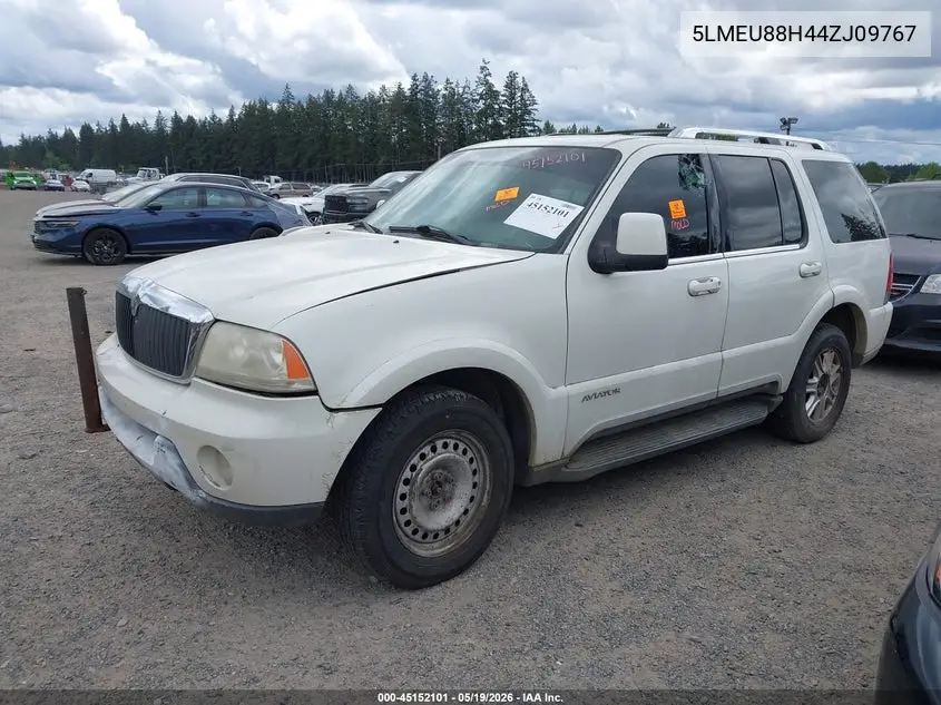 2004 Lincoln Aviator VIN: 5LMEU88H44ZJ09767 Lot: 45152101
