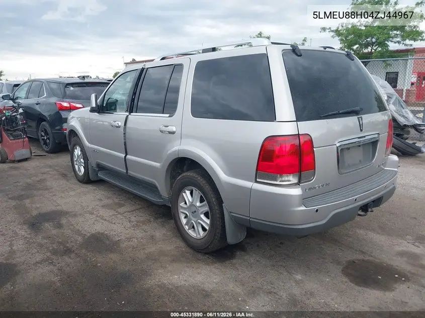 2004 Lincoln Aviator VIN: 5LMEU88H04ZJ44967 Lot: 45331890