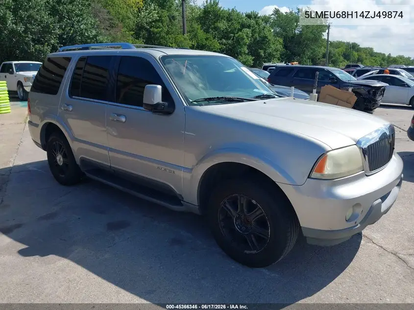 2004 Lincoln Aviator VIN: 5LMEU68H14ZJ49874 Lot: 45366346