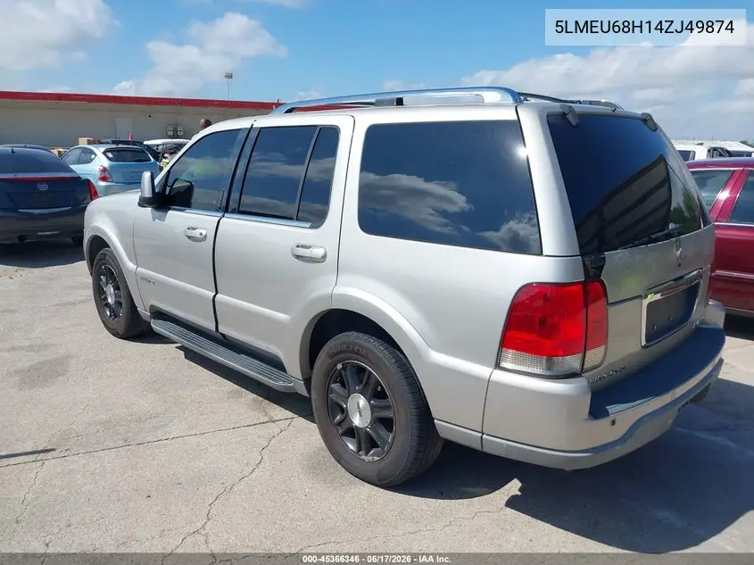 2004 Lincoln Aviator VIN: 5LMEU68H14ZJ49874 Lot: 45366346