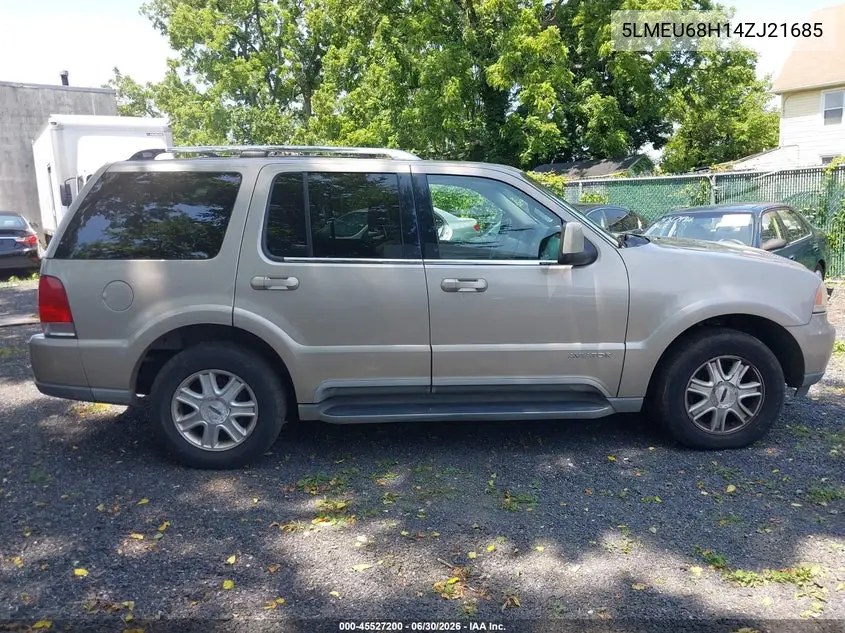 2004 Lincoln Aviator VIN: 5LMEU68H14ZJ21685 Lot: 45527200