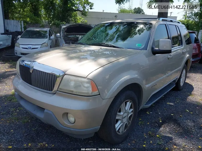 2004 Lincoln Aviator VIN: 5LMEU68H14ZJ21685 Lot: 45527200