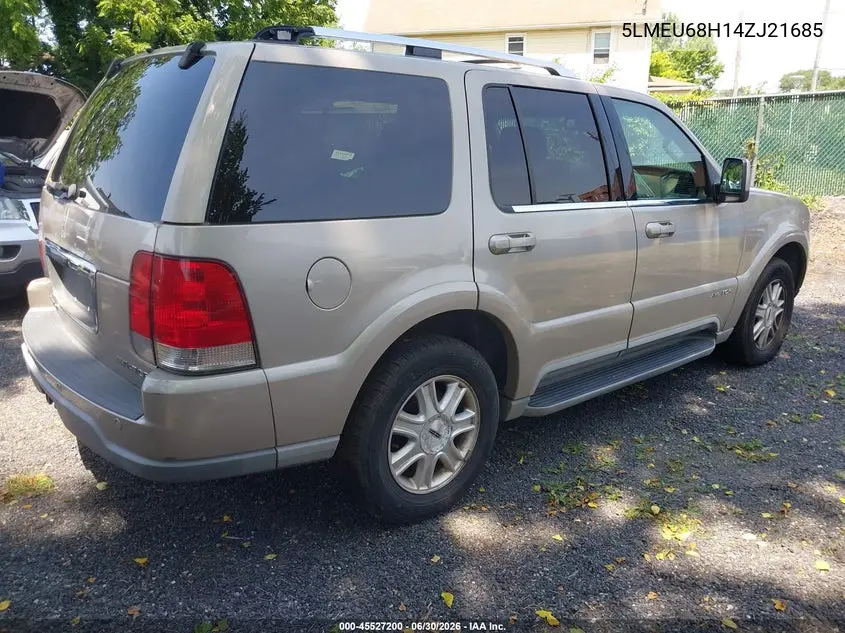 2004 Lincoln Aviator VIN: 5LMEU68H14ZJ21685 Lot: 45527200